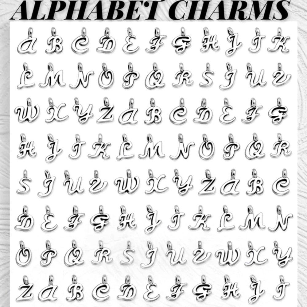 110 ALPHABET LETTER CHARMS, Bracelets & MORE Jewelry Making Crafting DIY BUNDLE